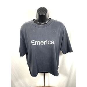 Emerica Cropped Skate T-Shirt Black Boxy Fit M/L